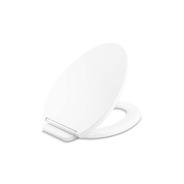 KOHLER Glissade ReadyLatch QuietClose Elongated Front Toilet Seat in