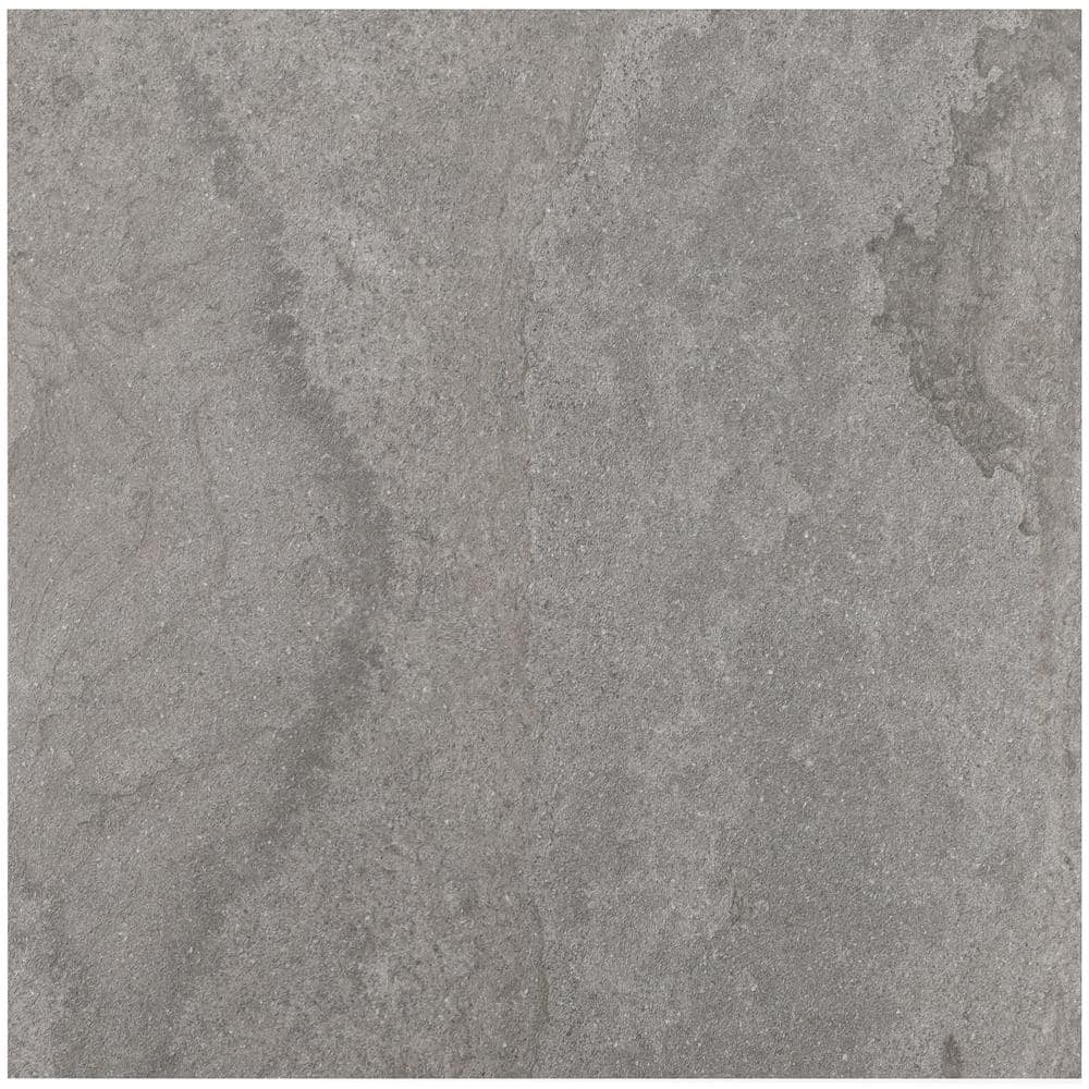 District 24" x 24" Matte Gray Porcelain Floor and Wall Tile