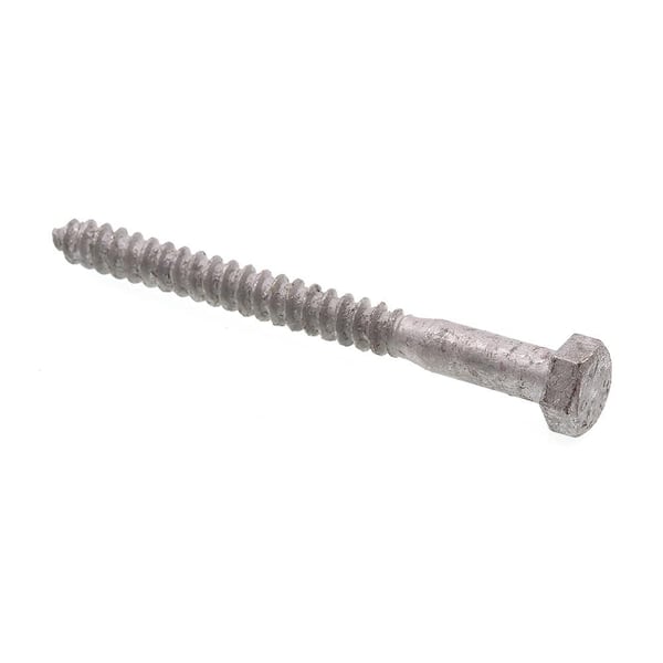 A307 Grade A Hot Dip Galvanized Steel 5/16 in. x 3-1/2 in. External Hex Lag Screws (50-Pack)