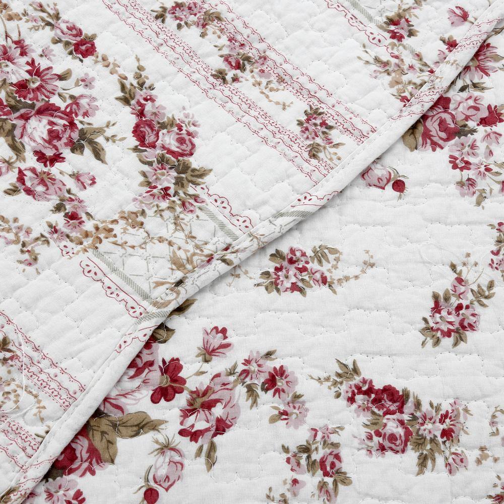 Queen Size Colorful Cotton Reversible Floral Quilt