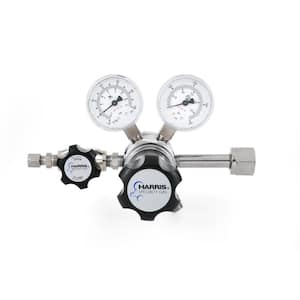 0 PSI to 50 PSI 2-Stage CGA 540 Chrome-Plated, 1/4 in. Compression Fitting, Oxygen Specialty Gas Lab Regulator