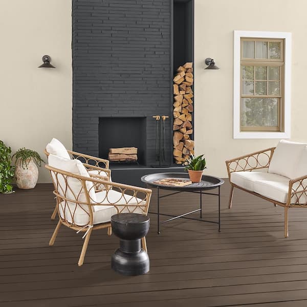 BEHR DECKplus 5 gal. #PPF-52 Rich Brown Solid Color Waterproofing