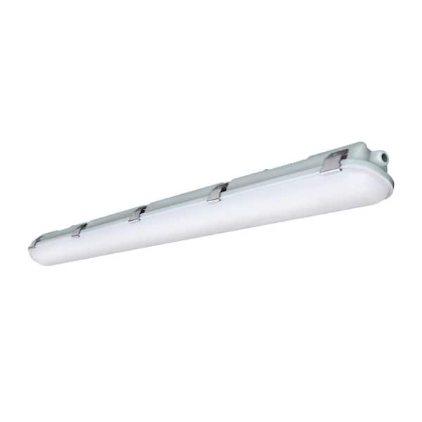 4 ft. Garage Integrated LED Strip Light Fixture Vapor Tight Wraparound Light, 5000K Daylight 5850Lumens White