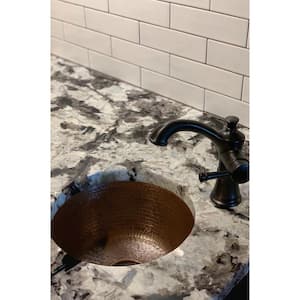 Bronze 16 Gauge Copper 12 in. Dual Mount Round Bar Sink