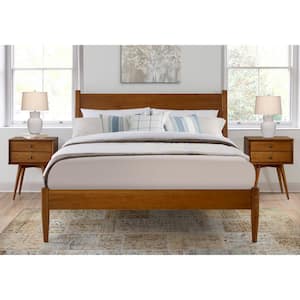 Mid-Century Castanho King Platform Bed