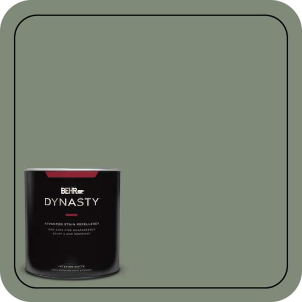 BEHR DYNASTY 1 qt. #N400-5 Thai Basil One-Coat Hide Matte Interior Stain-Blocking Paint and Primer