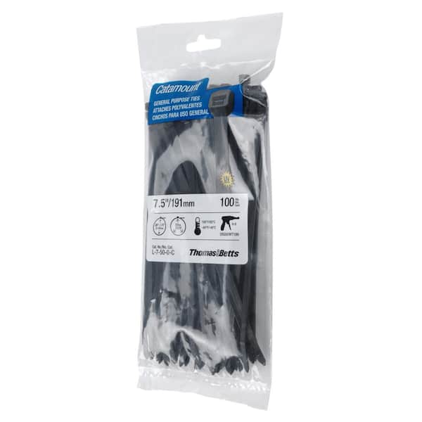Made USA ACT 7/" Standard Cable Ties Factory Sealed Bags 100 pc UV Blue 50lb