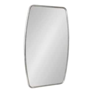 Caskill 32 in. x 20 in. Classic Rectangle Framed Silver Wall Accent Mirror