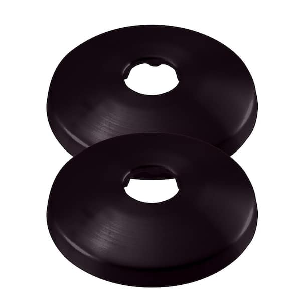 Westbrass 1/2 in. Nominal Copper Shallow Grip Flange in Oil Rubbed Bronze (2-Pack)