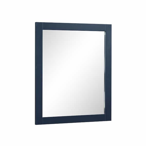 HOMEVY STUDIO Galsaky 28 in. W x 32 in. H Rectangular Framed Surface-Mount Bathroom Vanity Mirror in Marine Blue
