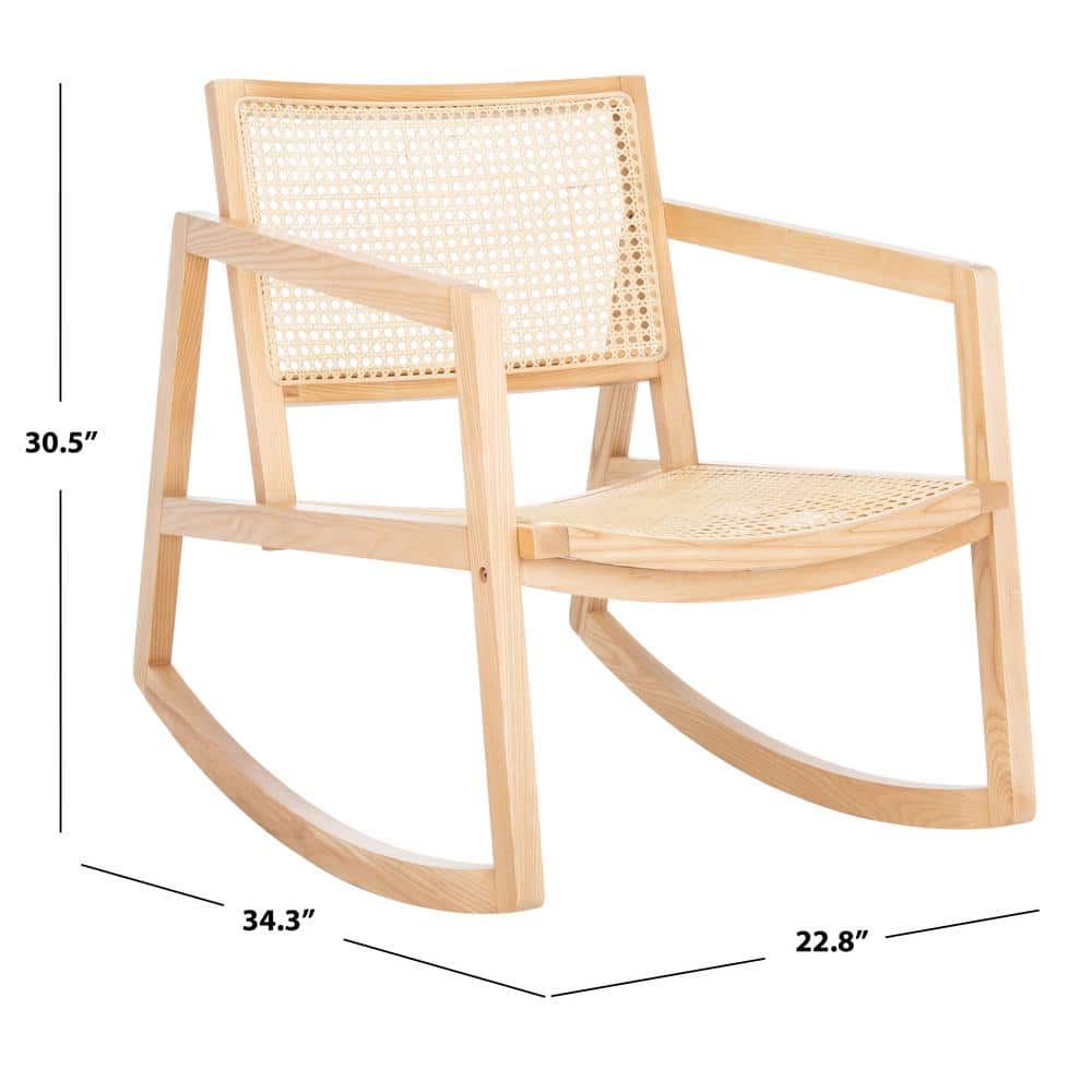 Coastal Comfort Natural Rattan 23" Glider Rocking Chair