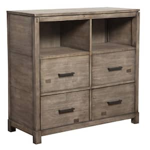 Amelia 41.5 in. Weathered Grey TV Console with 4-Drawer Fits TV's up to 40 in.