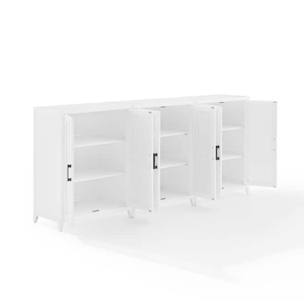 CROSLEY FURNITURE Milo White 3-Pieces Media Storage Cabinet