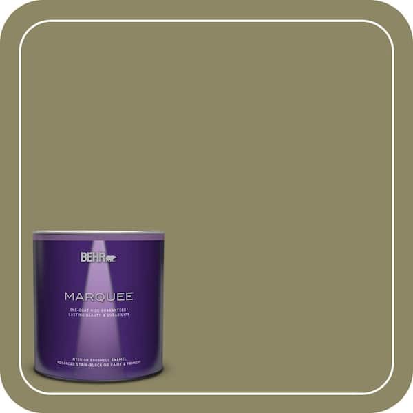BEHR MARQUEE 1 qt. #PPU9-23 Oregano Spice Eggshell Enamel Interior Paint & Primer