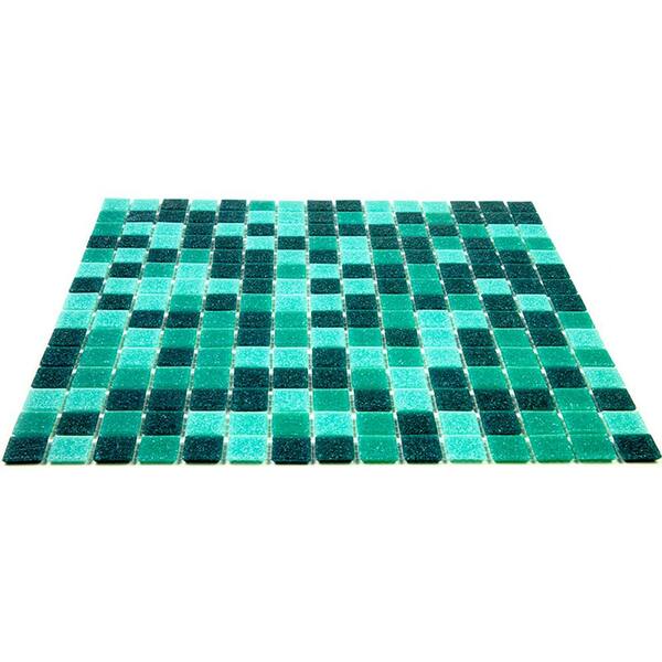 Apollo Tile Celestial Persian Green 12-in x 12-in Glossy Glass Uniform Squares Floor and Wall Tile (20-sq. ft/ Carton)