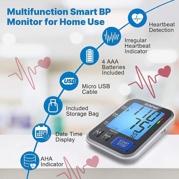OMRON Gold Blood Pressure Monitor, Premium Upper Arm Cuff, Digital  Bluetooth Machine, Stores Up To 120 Readings for Two Users (60 readings  each)
