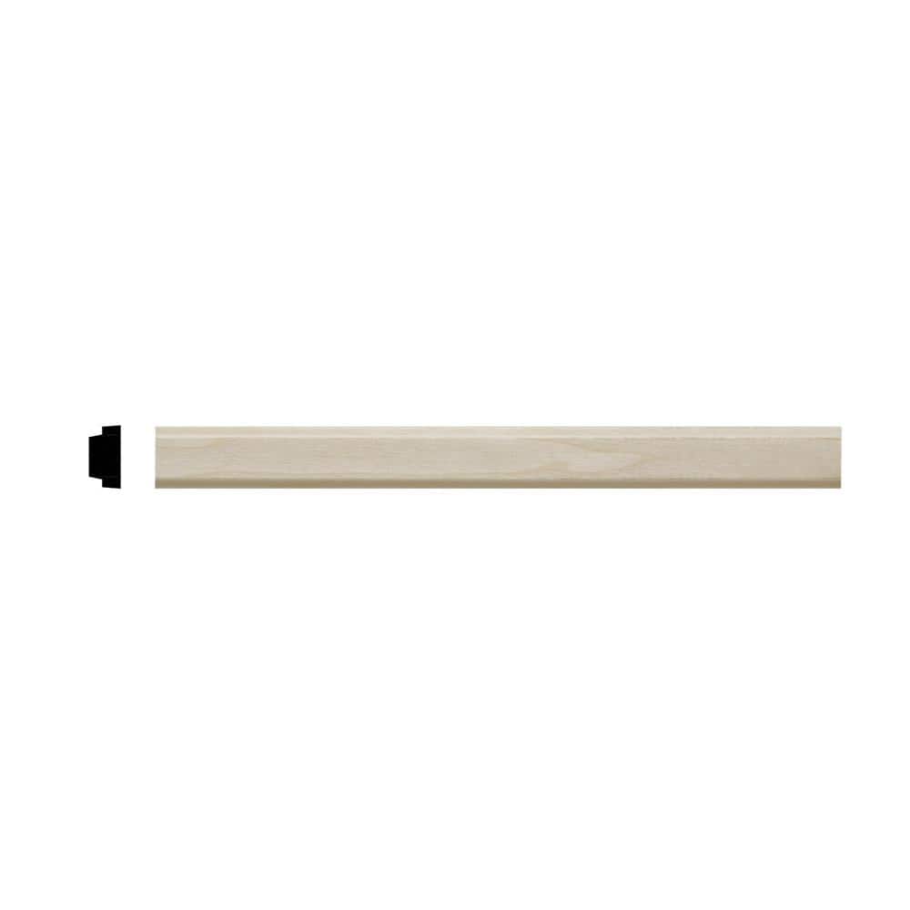 4-ft Unfinished Poplar Baseboard Trim Moulding