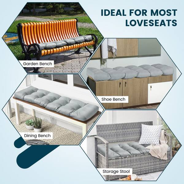 Gymax 52 in. x 19.5 in. x 6 in. Outdoor Indoor Bench Cushion Gymax 52 in. x 19.5 in. x 6 in. Outdoor Indoor Bench Cushion