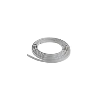 Designbase-SLZ-E Grey 21/64 in. x 1 in. PVC Sealing Lip for Brushed Stainless Steel Edge Trim