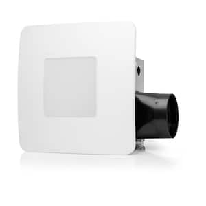 80 CFM Ceiling/Wall Easy Roomside Installation Bathroom/Bath Exhaust Fan with Adjustable LED Lighting & Humidity Sensing