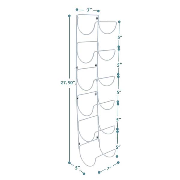 Towel Holder 6 Tier Wall Mounted Towel Rack 27.5 in. White