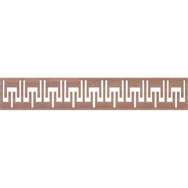 Ekena Millwork Victory Fretwork 0.375 in. D x 46.625 in. W x 8 in. L Walnut Wood Panel Moulding