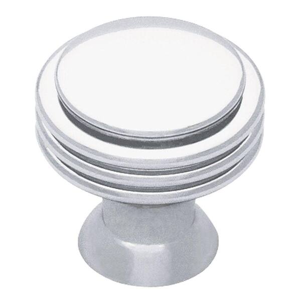 Liberty 1-1/8 in. Polished Chrome Ringed Cabinet Knob