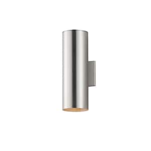 Outpost 2-Light 15 in. H Metallic Outdoor Hardwired Wall Sconce