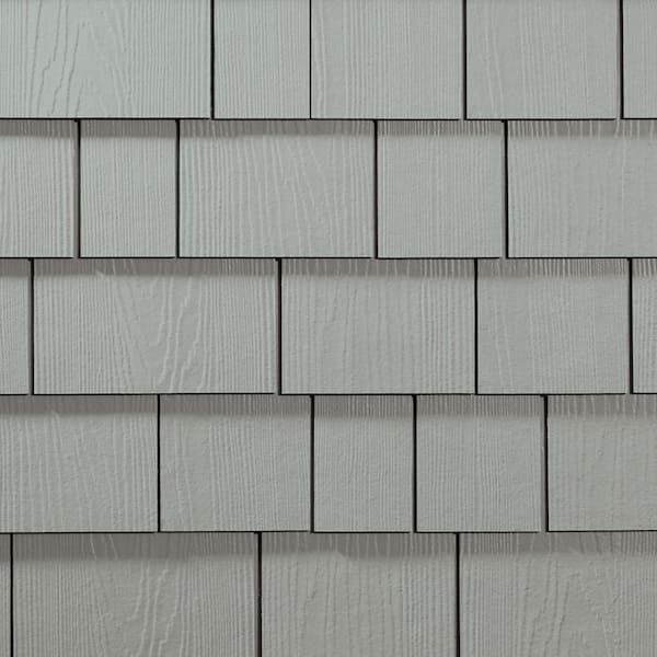 Hardie Shingle HZ5 15.25 in. x 48 in. Statement Collection Light Mist Straight Edge Fiber Cement Siding