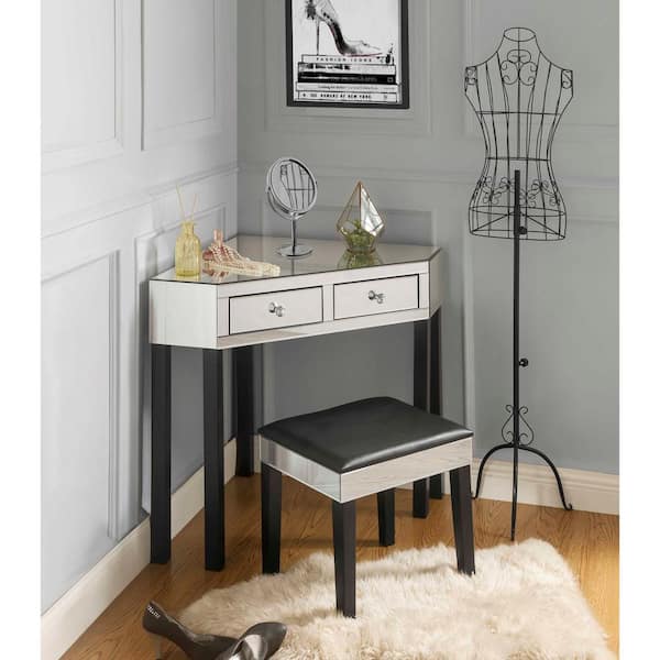 Inspired Home Ross Black Jewelry Armoire With Drawers 30.7H x 28W x 28D