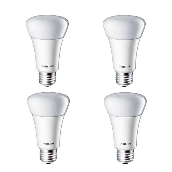 Philips 60-Watt Equivalent A19 Dimmable LED Light Bulb Soft White (2700K) (E*) (4-Pack)