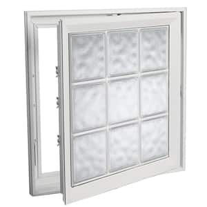 21 in. x 45 in. Right-Hand Acrylic Block Casement Vinyl Window with White Interior and Exterior