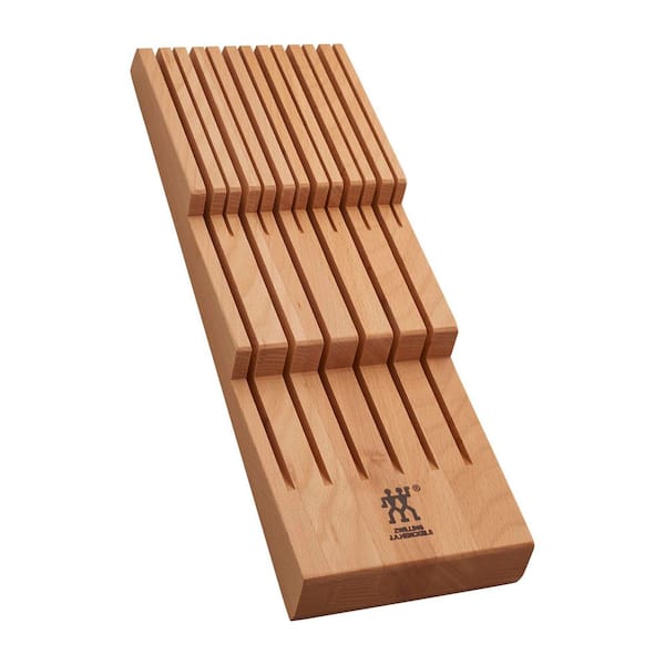 In-drawer Wood Knife Organizer - 12 Slot