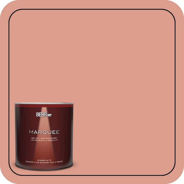 BEHR MARQUEE 1 qt. #210D-4 Medium Terracotta Matte Interior Paint & Primer