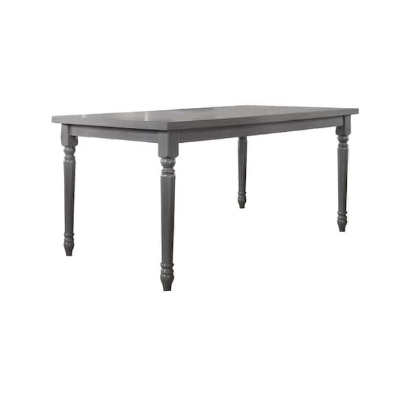 Best Master Furniture Paige 60 in. Rectangular Dining Table Rustic Grey