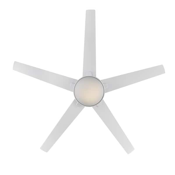 Hampton Bay Belvoy 70 in. Indoor Matte White DC Motor Ceiling Fan