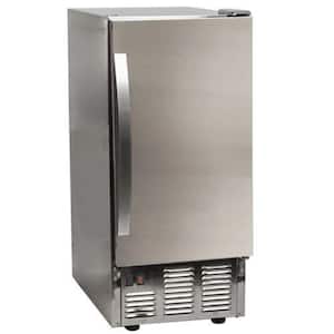 15 in. 50 lb. Built-In Outdoor Ice Maker in Stainless Steel