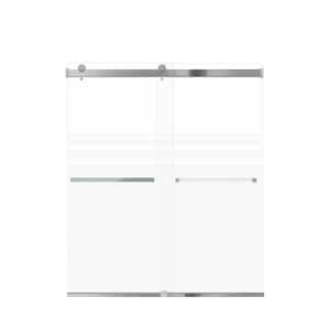 Brianna 60 in. W x 70 in. H Sliding Frameless Shower Door in Polished Chrome Finish with Frosted Glass