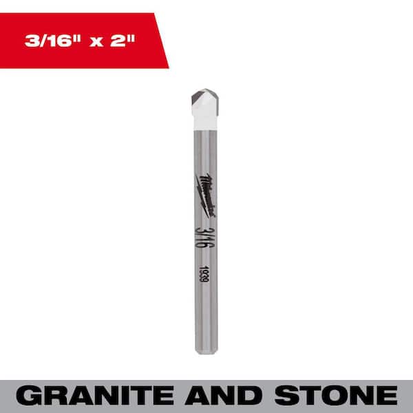 3/16 in. Carbide Tipped Drill Bit for Drilling Natural Stone, Granite, Slate, Ceramic and Glass Tiles