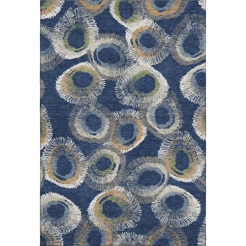 Mayfield Premium Machine Washable Abstract AMF2278 Navy 8 ft. x 10 ft. Area Rug price history on PriceWatchPro