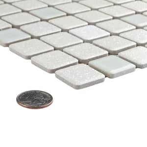 Crystalline Square Pistachio 11-3/4 in. x 11-3/4 in. Porcelain Mosaic Tile (9.8 sq. ft./Case)