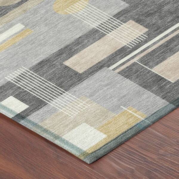 Chantille Machine Washable Indoor/Outdoor Abstract ACN2822 Gray 10 ft. x 14 ft. Area Rug