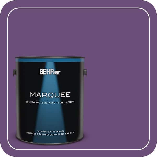 BEHR MARQUEE 1 gal. #660B-7 Exotic Purple Satin Enamel Exterior Paint & Primer