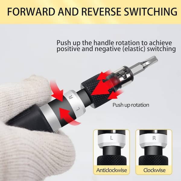 YICHUHAOXI 15-Piece Manual Reversible Impact Driver Set S2 Steel 1