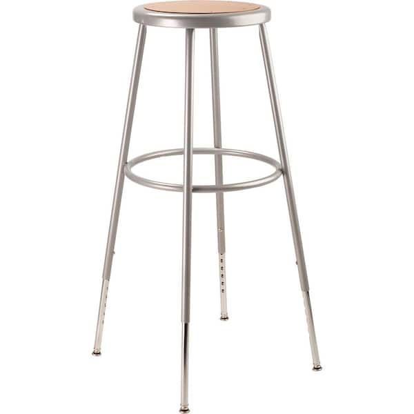 National Public Seating 32 In 39 In Height Grey Adjustable Heavy Duty Steel Stool 2 Pack 6230h 2 The Home Depot