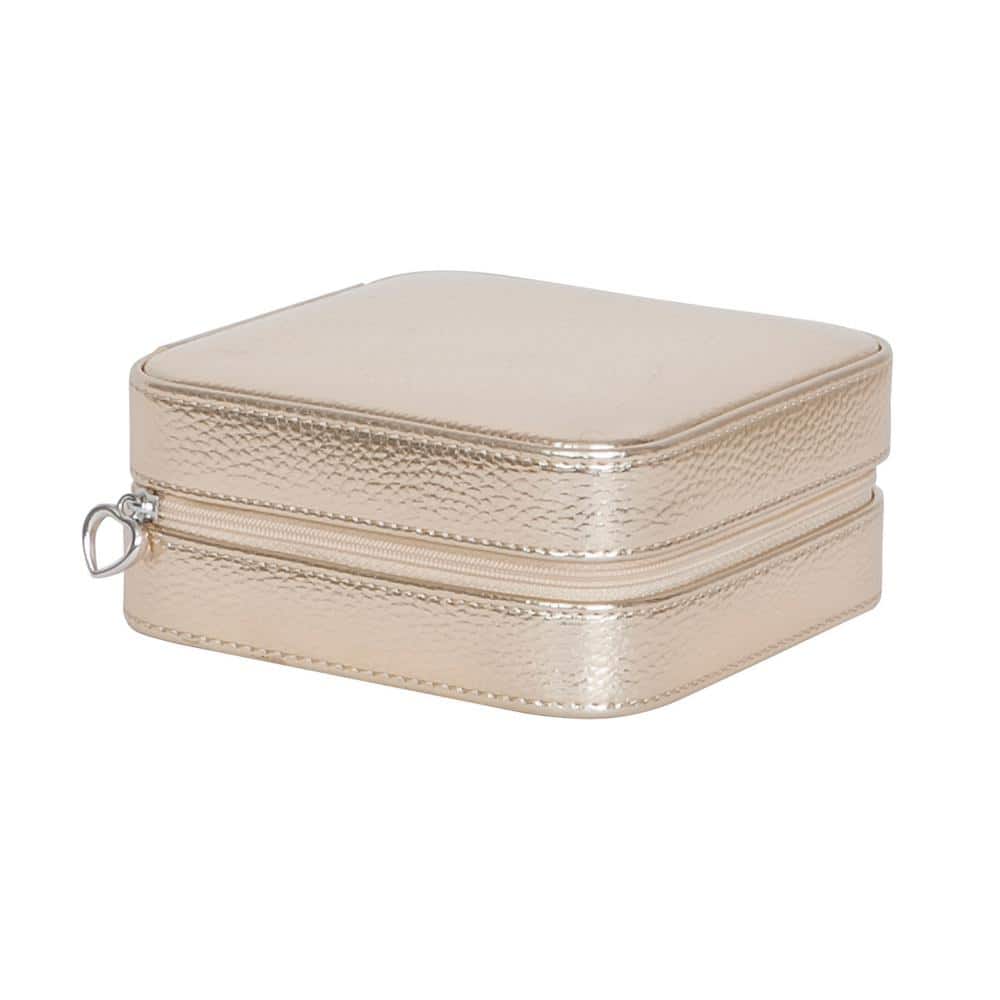 Mele & Co Luna Gold Faux Leather Jewelry Box 0062725 - The Home Depot