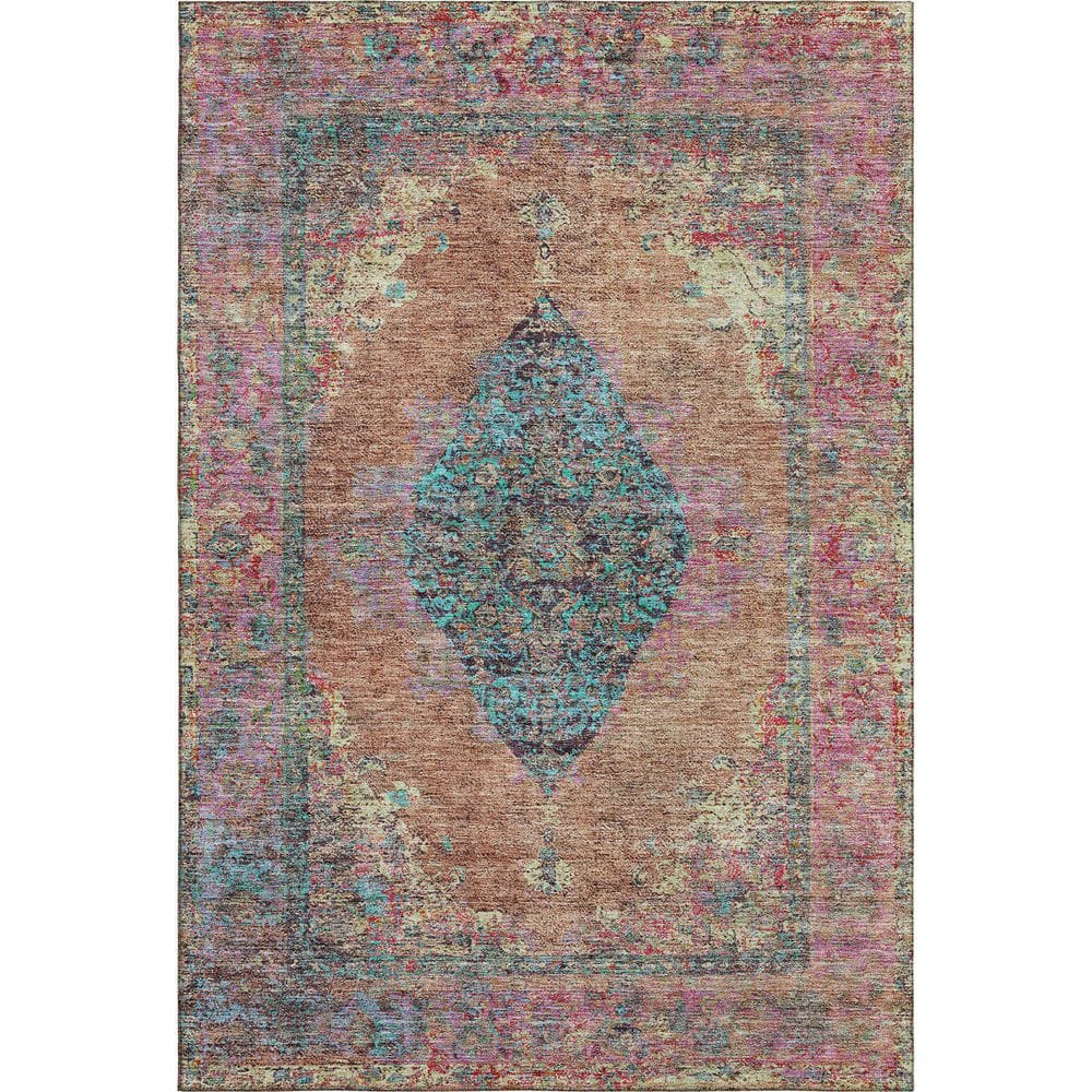 Mayfield Premium Machine Washable Abstract AMF2021 Orange 10 ft. x 14 ft. Area Rug price history on PriceWatchPro