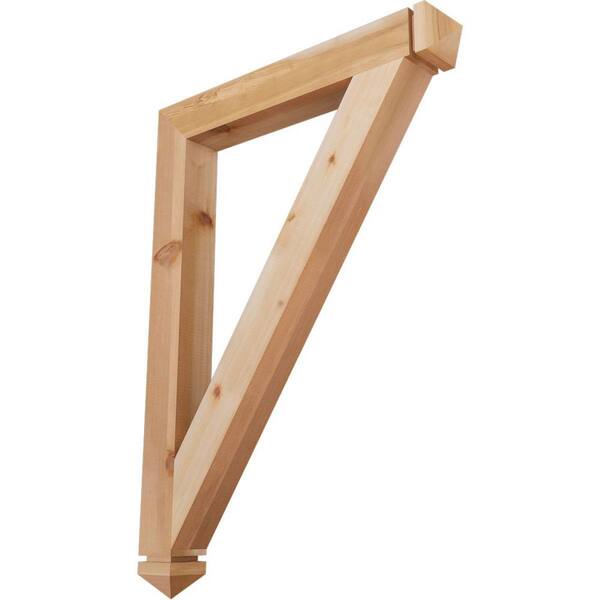 Ekena Millwork 3.5 in. x 44 in. x 32 in. Western Red Cedar Traditional Arts and Crafts Smooth Bracket