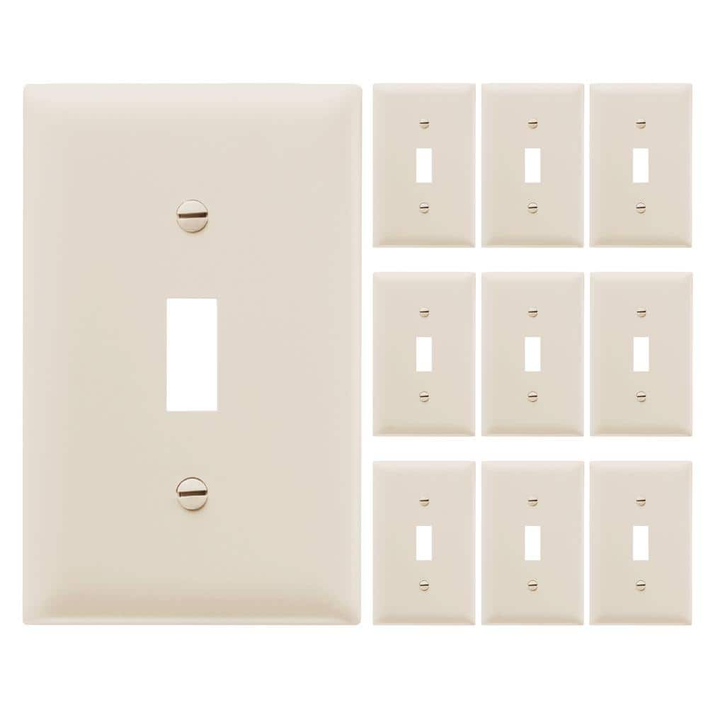 Pass and Seymour 1-Gang 1-Toggle Unbreakable Wall Plate, Light Almond (10-Pack) price history on PriceWatchPro