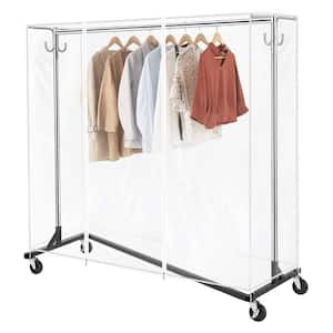 Black Iron Garment Clothes Rack 59 in. W x 68 in. H